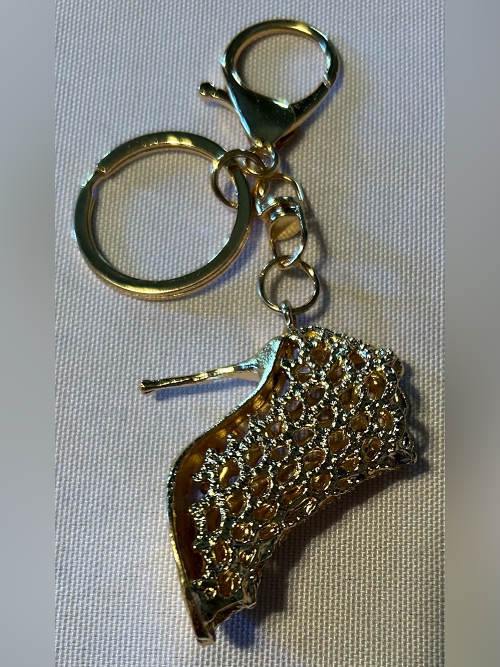 Gold High Heel Keyring/Bagcharm - Women's Fashion Accessory